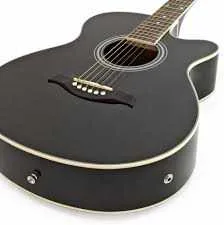 Guitarra electroacústica Ibanez AEG8TNE Black Flat - Imagen 3