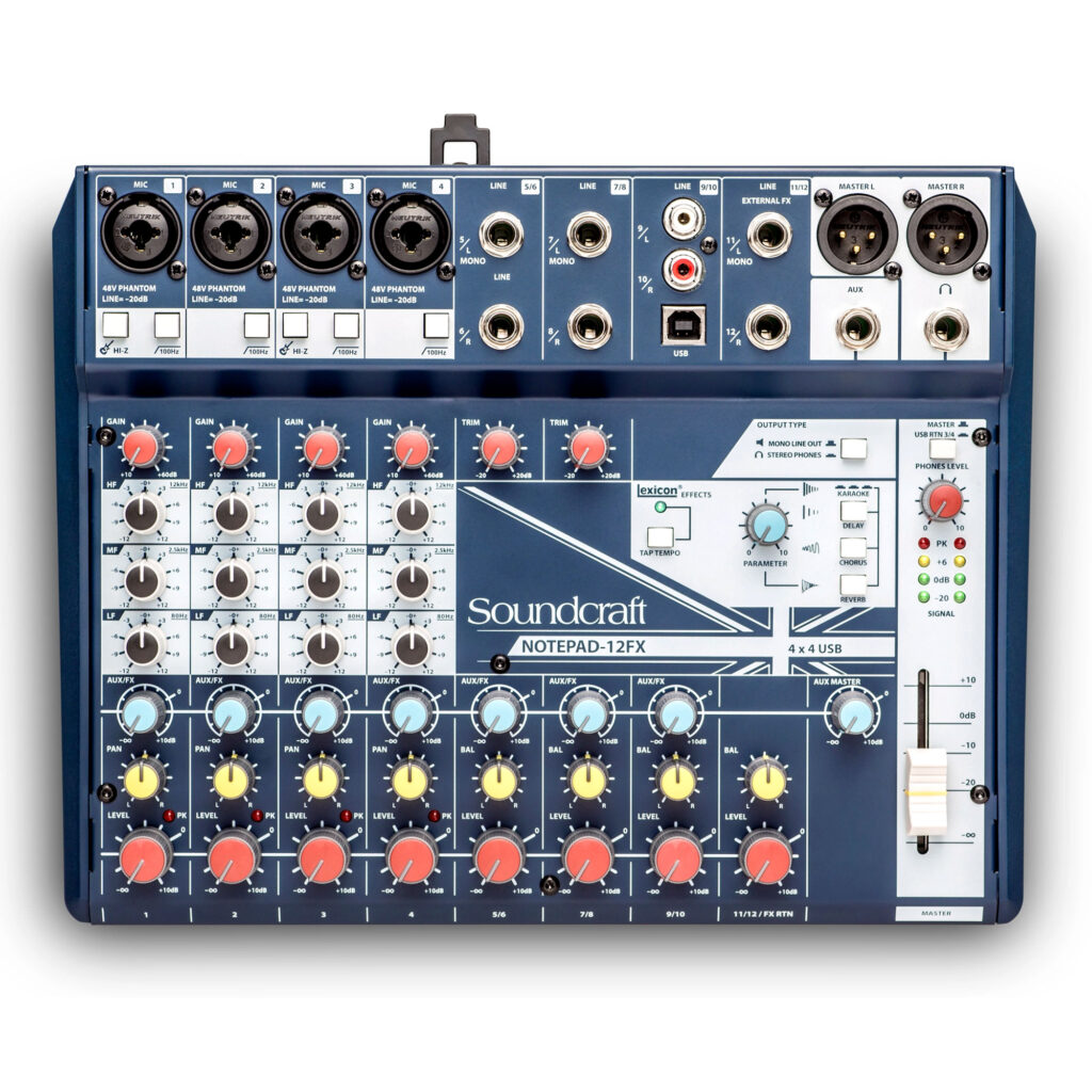 Mezcladora Análoga SOUNDCRAFT Notepad 12FX