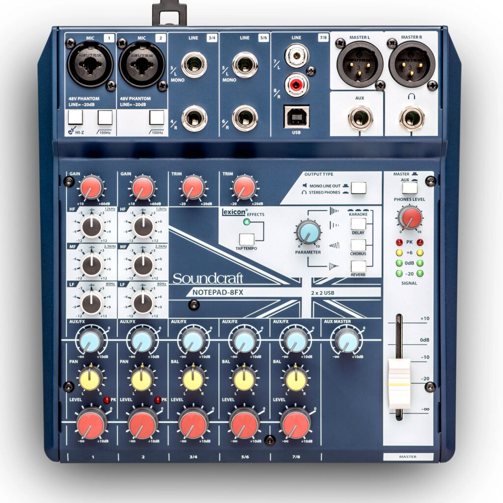 Mezcladora Analoga Soundcraft Notepad-8FX