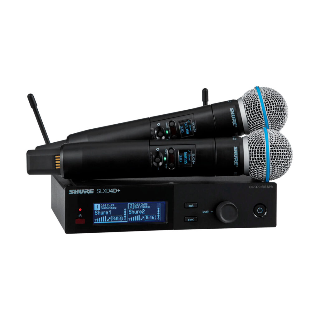 Sistema Inalámbrico Dual de Mano Digital Shure SLXD24D+B58